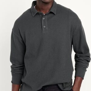 NWT Old Navy waffle knit collared Henley